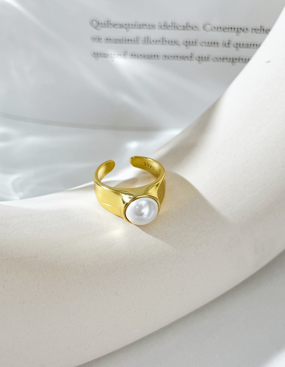 Adore Pearl Adjustable Ring