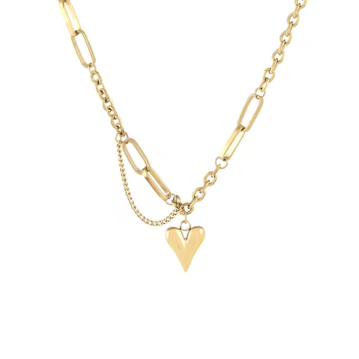 Heartbeat Layered Chain Necklace