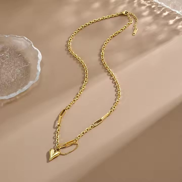 Heartbeat Layered Chain Necklace