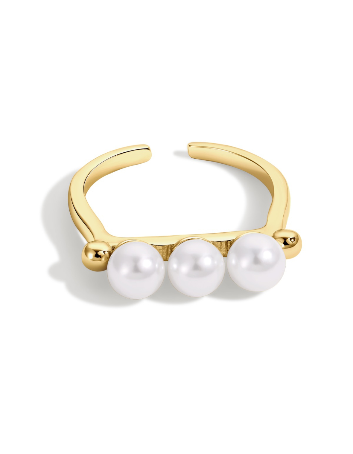 Harmony Trio Pearl Adjustable Ring